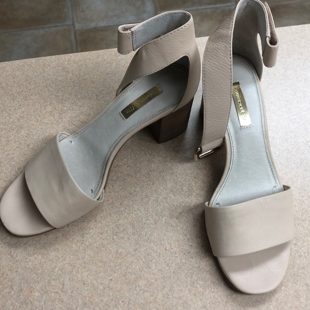 Real Leather nude heels